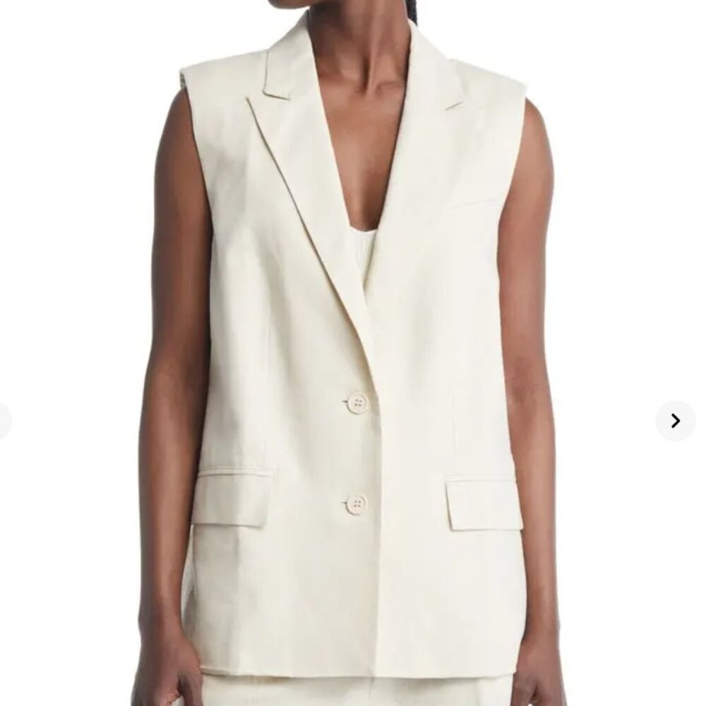 Nordstrom Open Edit Linen Blend Blazer Vest